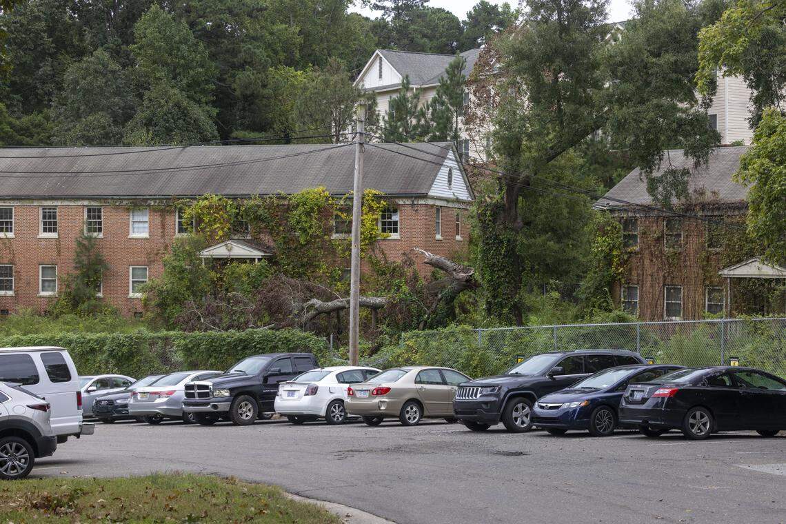 This area know as Odum Village, is under consideration as a proposed site for a new Dean E. Smith Center, if the university decided on that option.  Photographed on Thursday, September 26, 2024 in Chapel Hill, N.C.
