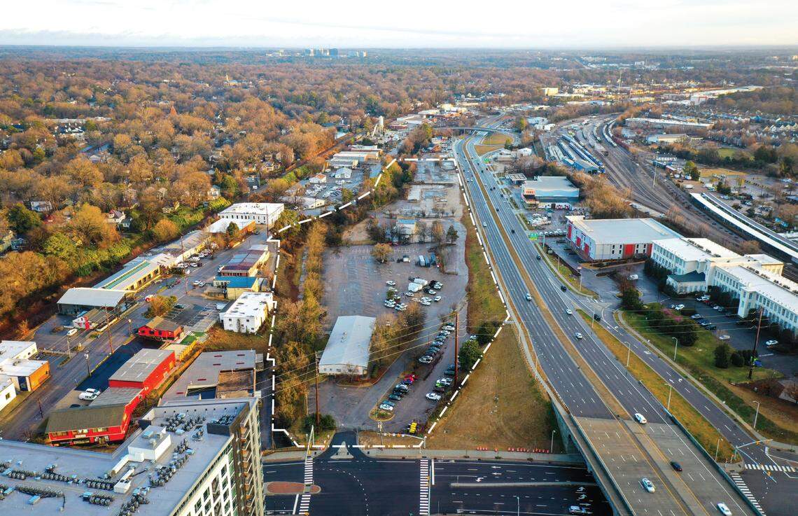People are asked to give their feedback on the proposal to turn the 14-acres at the intersection of Capital Boulevard and Peace Street into a park.