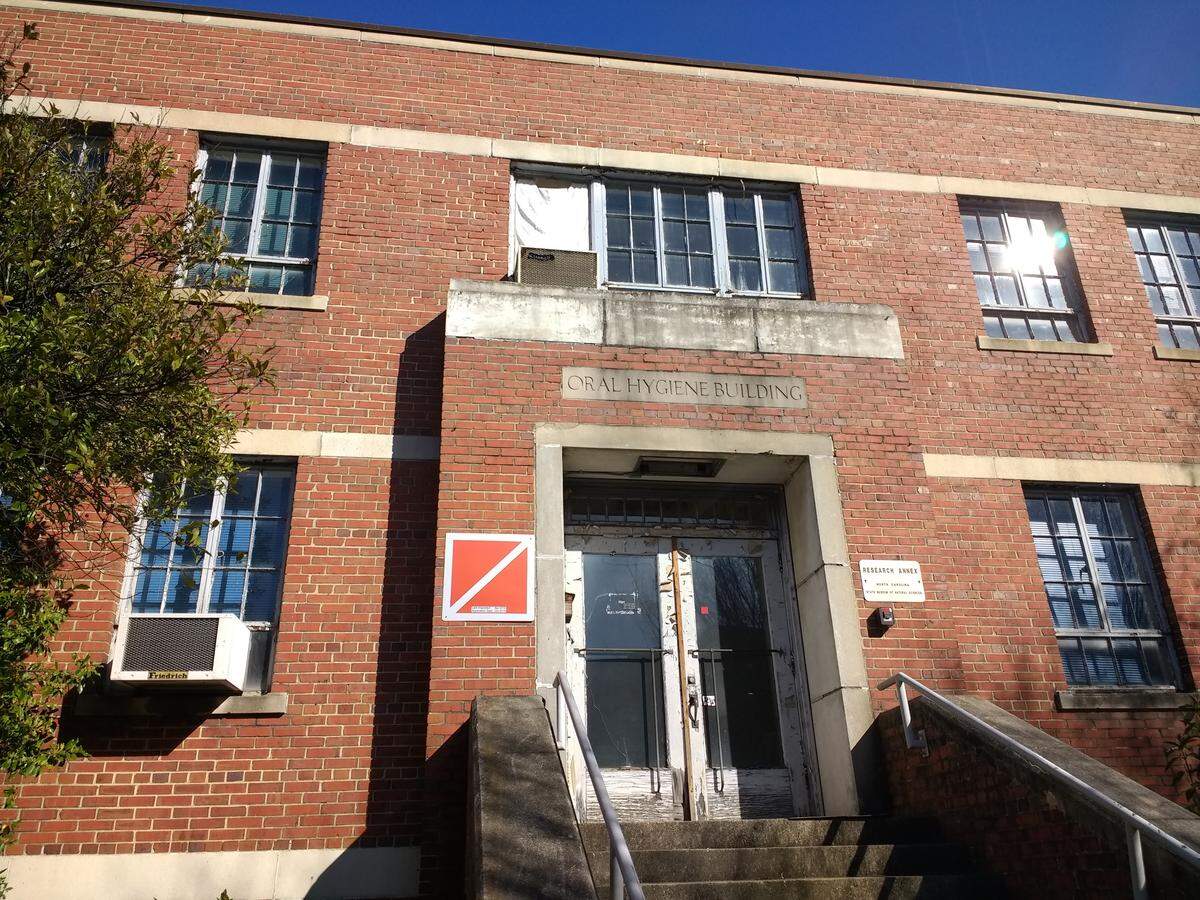 State government will soon demolish three run-down buildings along Dawson Street in downtown Raleigh, including the “Oral Hygiene Building.” The demolition was approved by the Council of State in March 2019.