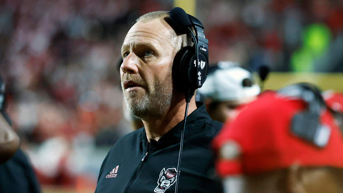 N.C. State head coach Dave Doeren at Carter-Finley Stadium in Raleigh, N.C., Saturday, Nov. 12, 2022.