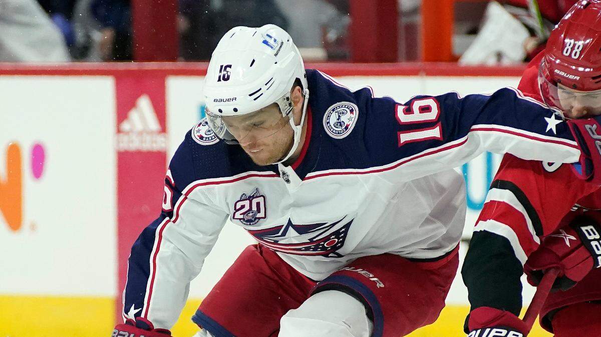Max Domi (16) said he is super excited about his trade Monday to the Carolina Hurricanes.