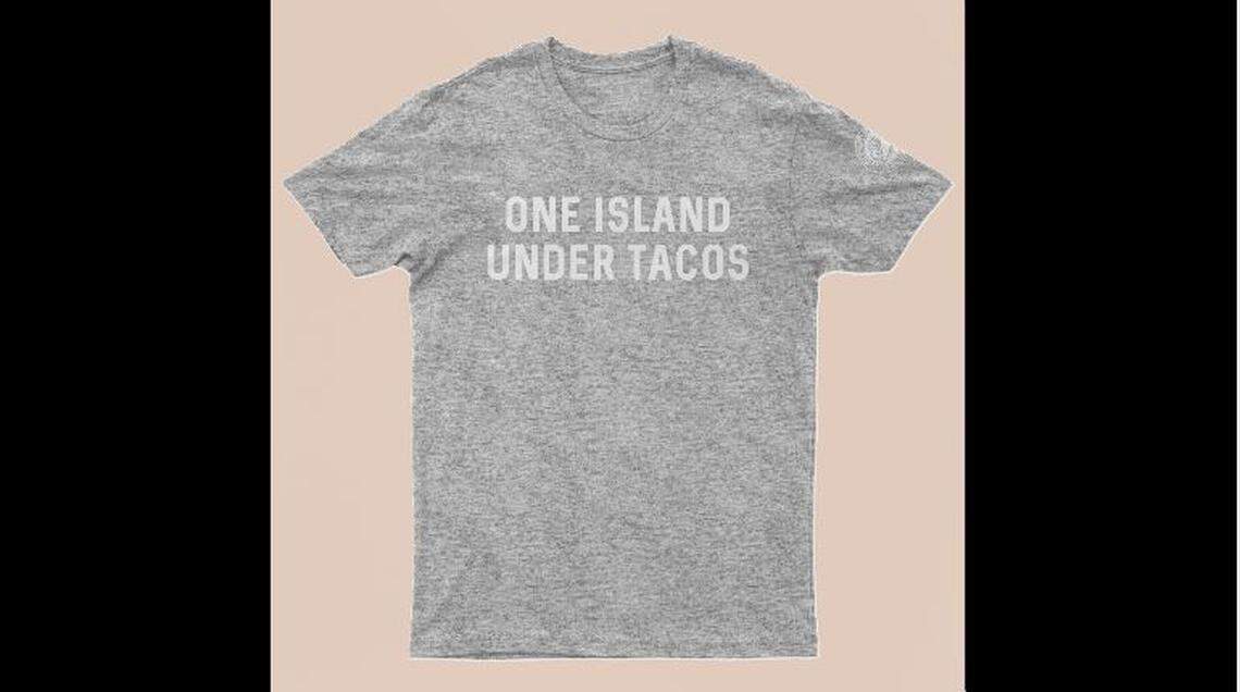 Vivian Howard sold this T-shirt to raise money for the owner of Eduardo’s food truck, a taco stand in Ocracoke.