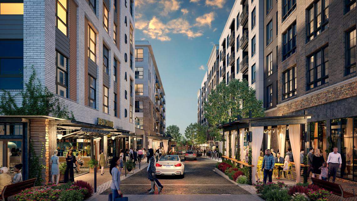 Renderings of Phase 1 of Station Row in Raleigh’s Seaboard Station.