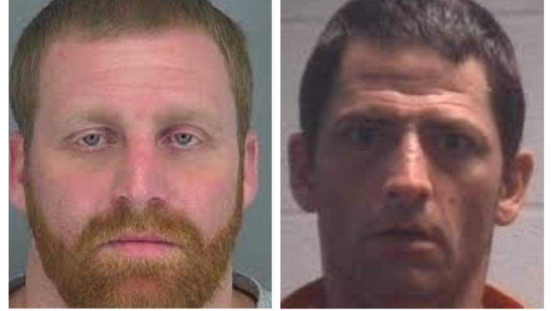 Jeffery Todd Dunn, left, was beaten and asphyxiated while behind bars at the Cleveland County jail, according to an autopsy. Kenneth Eric Darby, right, was charged with first-degree murder in Dunn’s death, The Shelby Star reported.