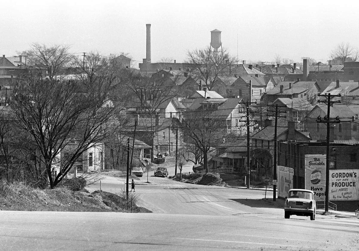 A photo from 1965 shows a portion of the Hayti community that was later removed as part of Durham’s urban renewal projects.