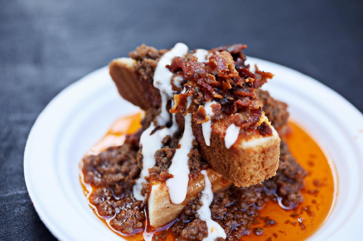 The sloppy pig from Bubba’s Bacon.
