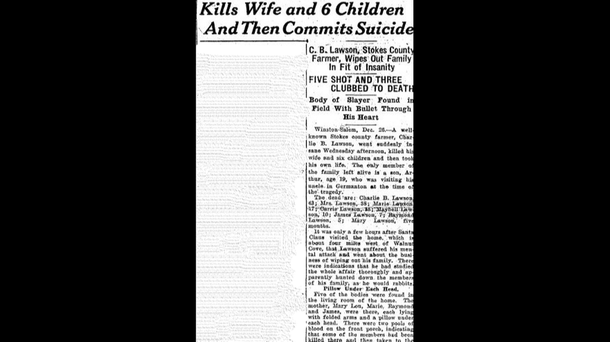 An article on the front page of The News & Observer on Dec. 27, 1929.