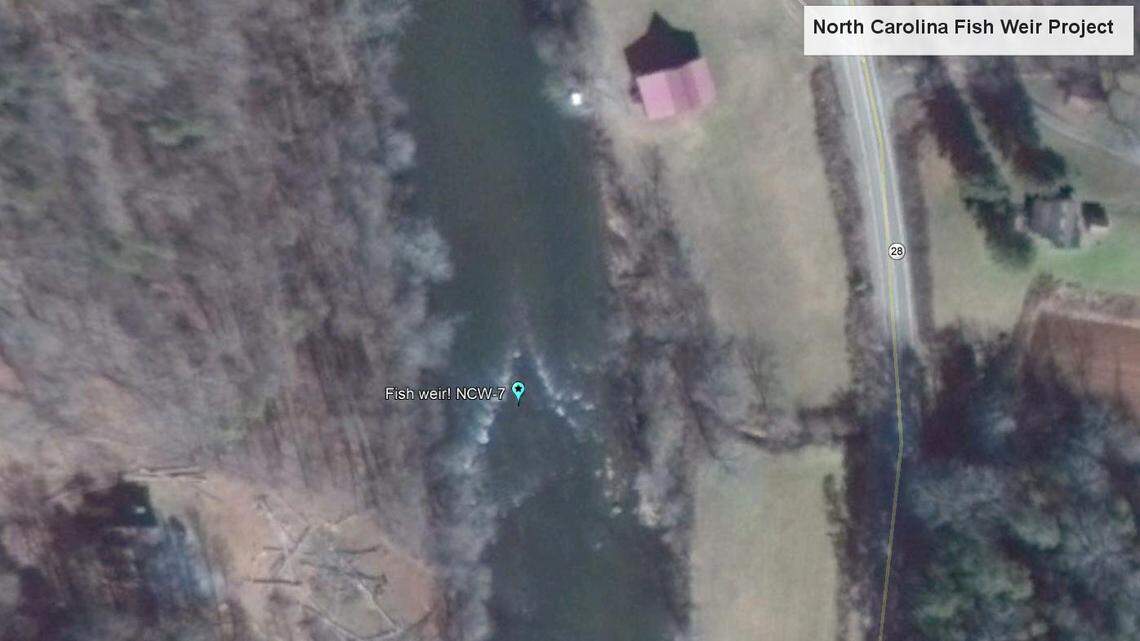 This is one of the structures, which were V shaped to funnel fish into a trap or some other means of capture, historians say.