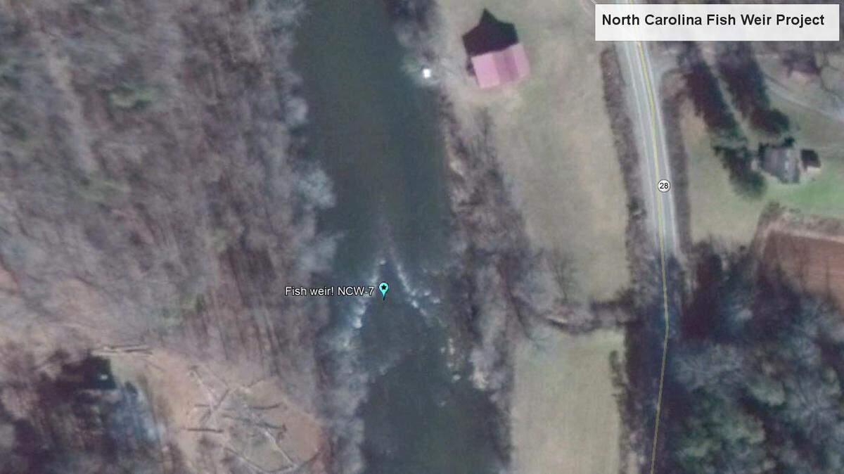 This is one of the structures, which were V shaped to funnel fish into a trap or some other means of capture, historians say.