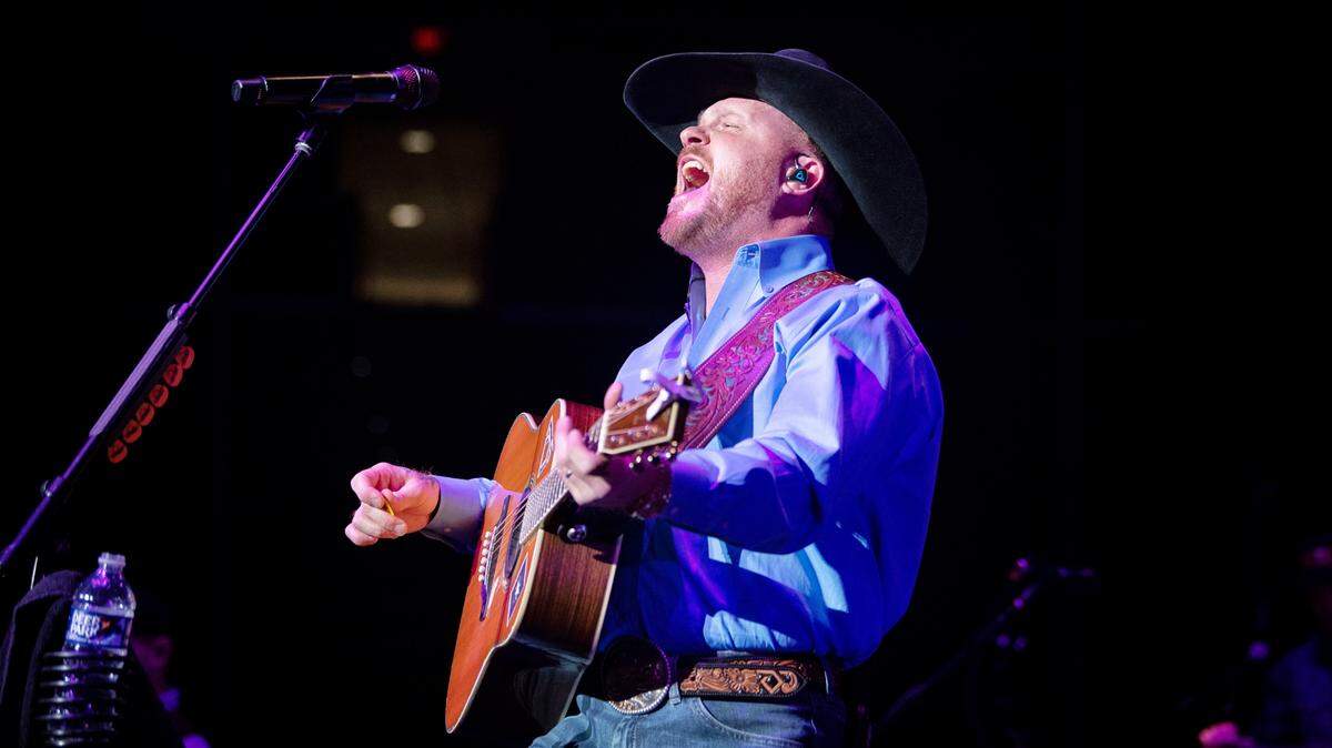 Cody Johnson in concert with Randy Houser at Raleigh, N.C.’s PNC Arena, Saturday night, Jan. 28, 2023.