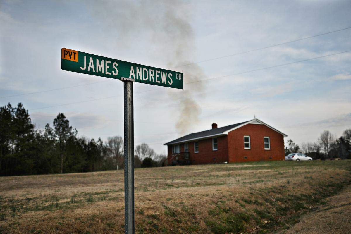 Latonya Andrews named a road on the familyÕs land in Norlina, NC,after her father. Andrews is the 4th generation of her family to farm these 60 acres, starting with her great-grandmother, who bought it in the 1940s. Congress is considering providing $5 billion in aid to disadvantaged farmers (including debt relief) in the federal relief bill.