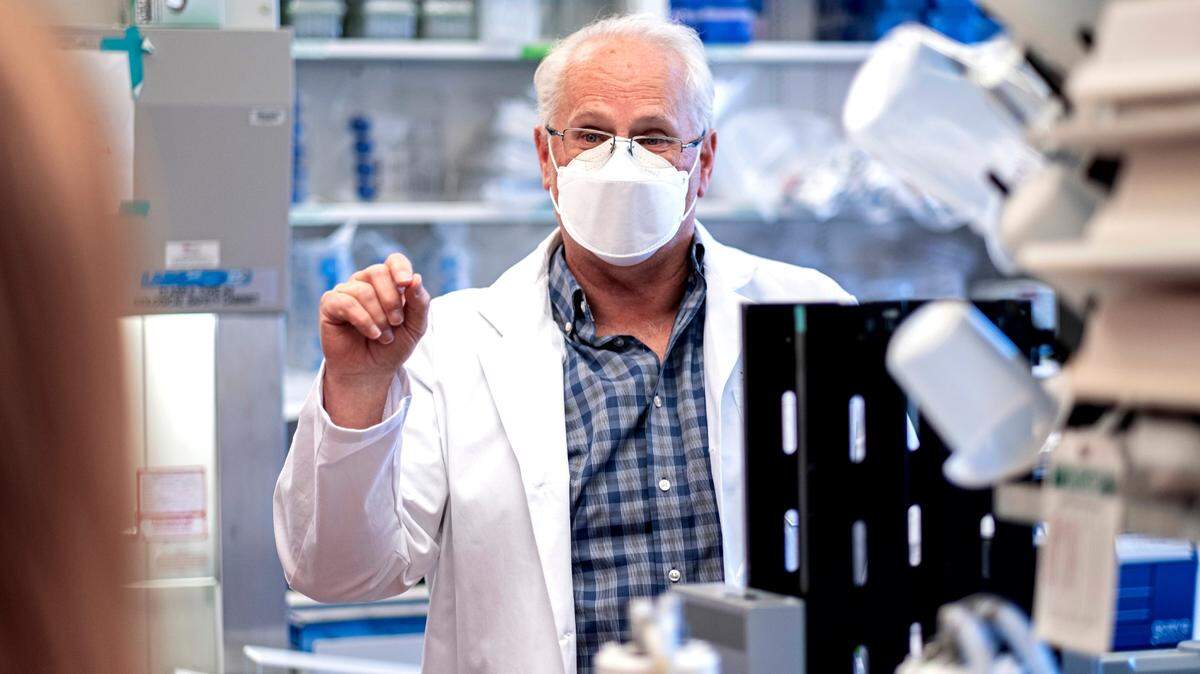 Ralph Baric, seen here at the UNC Gillings School of Public Health laboratory in September 2021, has over four decades of researching coronaviruses built the foundation for the rapid response and development of COVID-19 vaccines and treatments.
