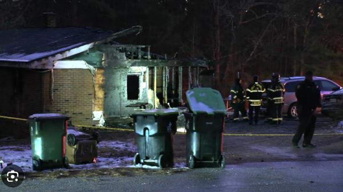The fire broke out at a home in the Easton Acres neighborhood.