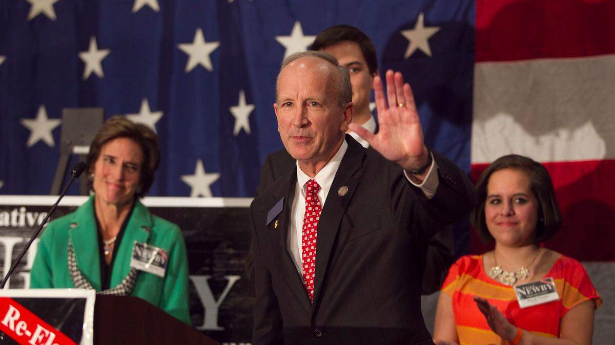 Supreme Court Justice Paul Newby addresses supporters after winning re-election on Nov. 6, 2012 at the N. Raleigh Hilton in Raleigh. He recently criticized his fellow justices as liberal activists.