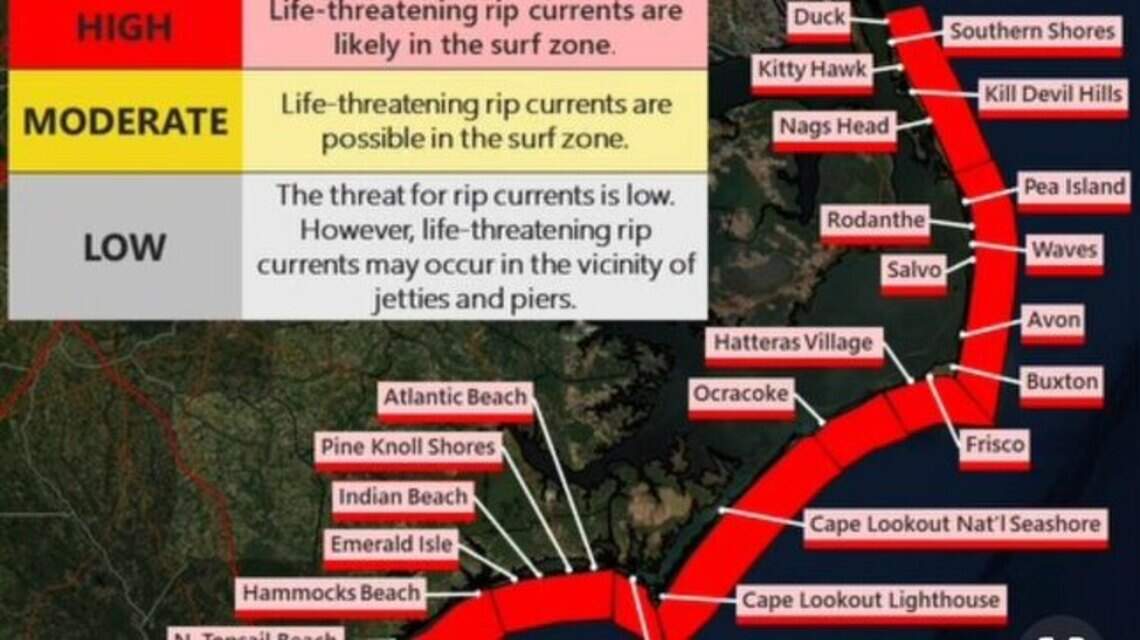 Nc Rip Currents Hurricane Ernesto will create dangers in surf at NC beaches | Raleigh ...
