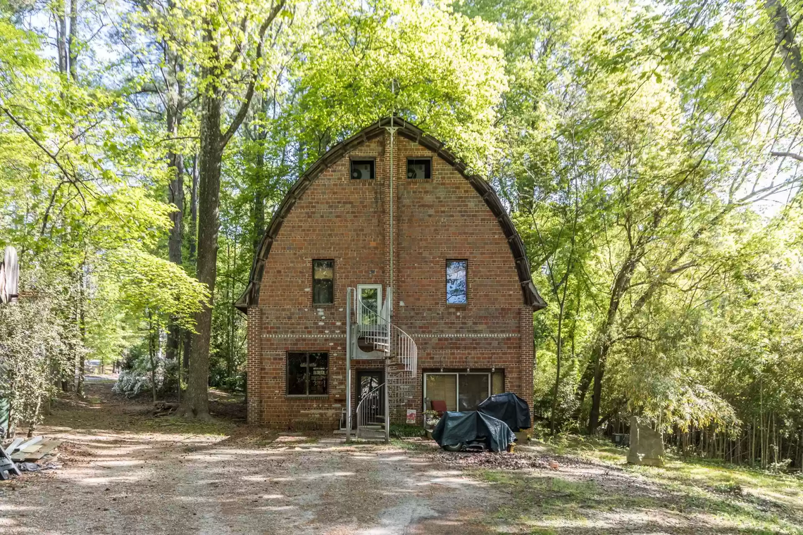 The structure was built in 1920, according to the Wake County Tax Office. There is an unfinished attic inside the dairy barn.