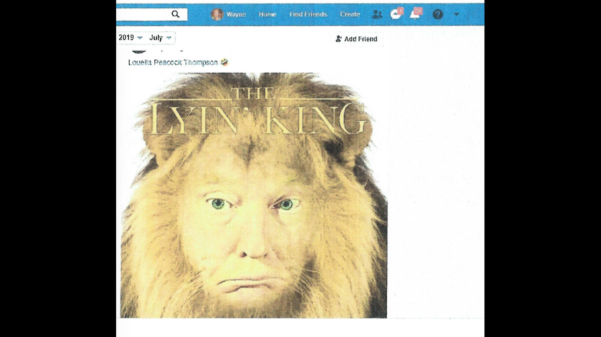 The North Carolina State Board of Elections reviewed this screen grab of an anti-Trump Facebook post that was the subject of a complaint against a Bladen County election official.
