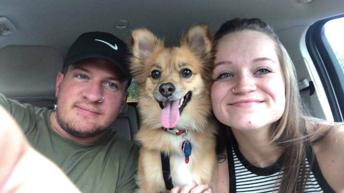 Gavin Remaley with girlfriend, Nikki Rogers, and dog, Charlie