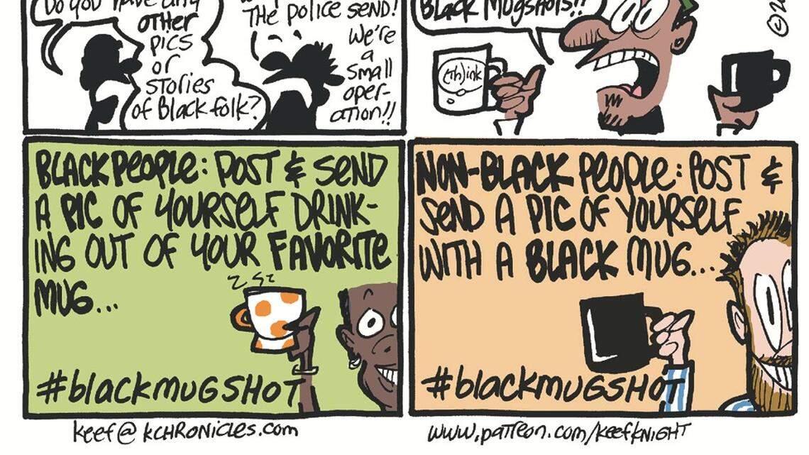 A K Chronicles comic created by Keith Knight has sparked a social-media selfie campaign to raise awareness about how public booking photos especially affect people of color.