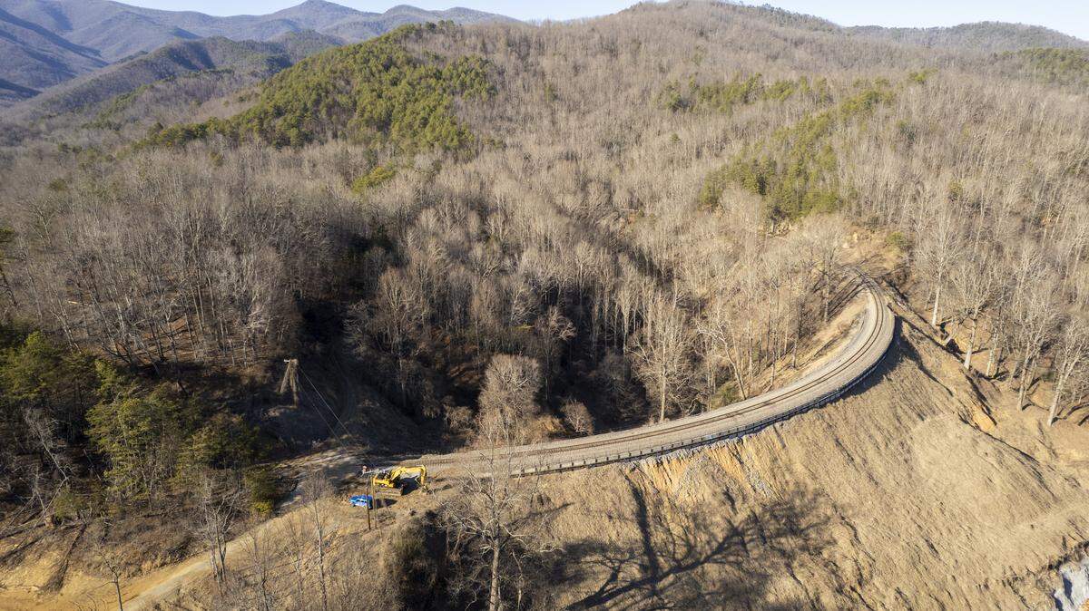 Drones and tons of stone: How railroad rebuilt a historic NC line after Helene