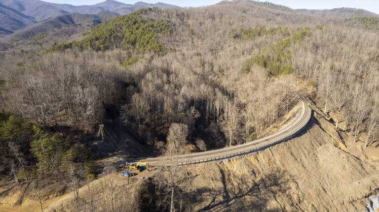 Drones and tons of stone: How railroad rebuilt a historic NC line after Helene