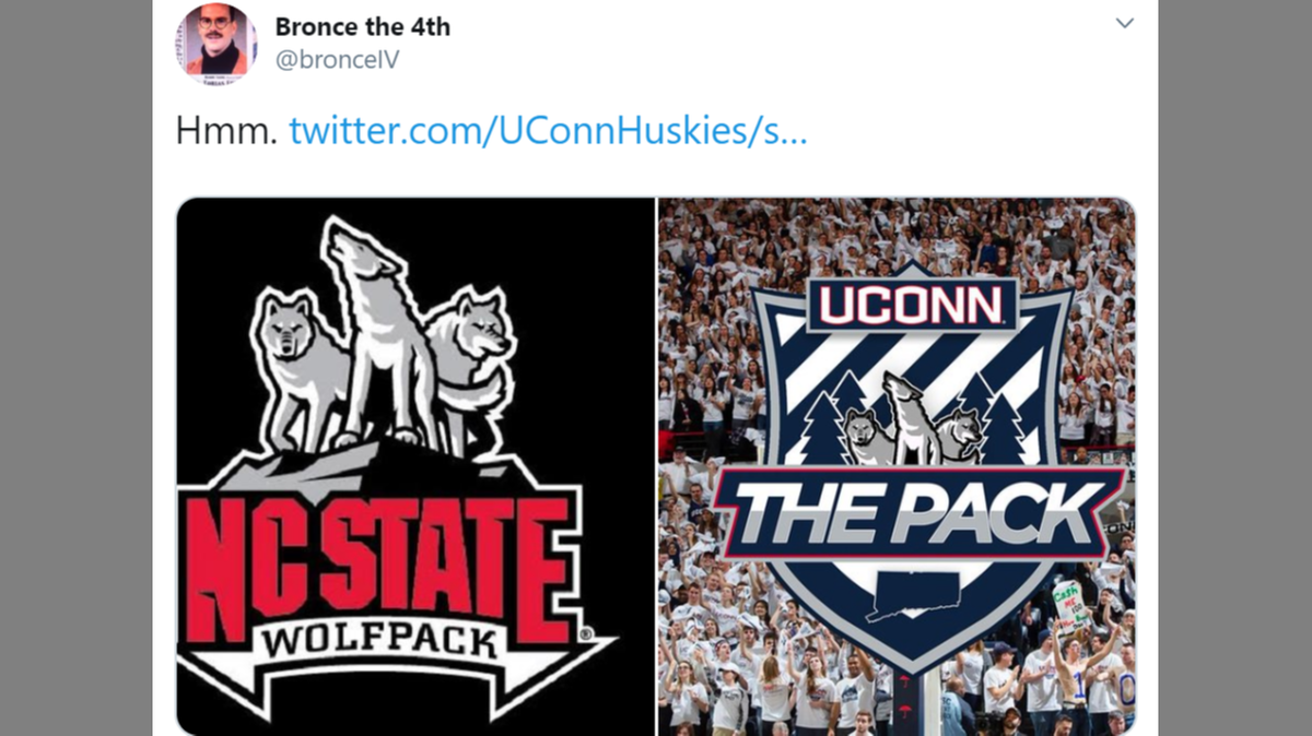 A UConn logo that copied an NC State logo upset fans