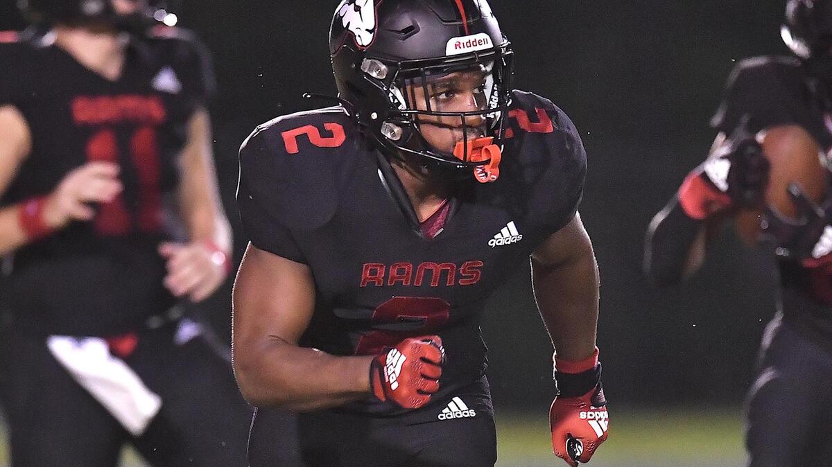 Rolesville’s Isiah Jones (2) runs to set up a play during the second half of the game versus Butler. The Rolesville Rams and the Butler Bulldogs met in a non-conference football game in Rolesville N.C. on August 18, 2023.