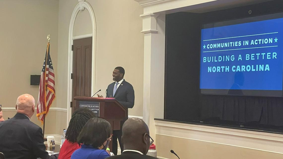 EPA administrator Michael Regan addresses North Carolina lawmakers at the White House on Thursday, September 22, 2022.