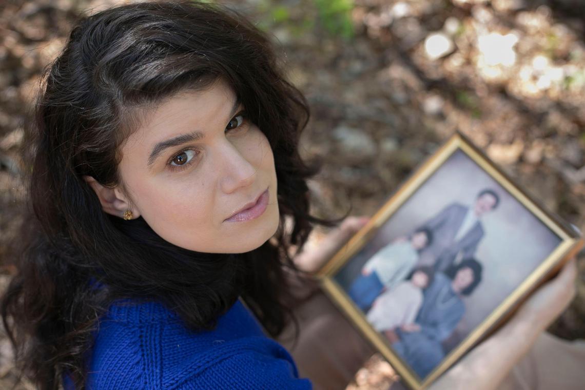 Rebecca Feinglos Planchard poses for a portrait on Thursday, April 2, 2020 in Durham, N.C. Planchard’s father Dr. Mark Neil Feinglos passed away unexpectedly on March 14, 2020. Because of his passing in the midst of the COVID-19 crisis the family has postponed the funeral and memorial service.
