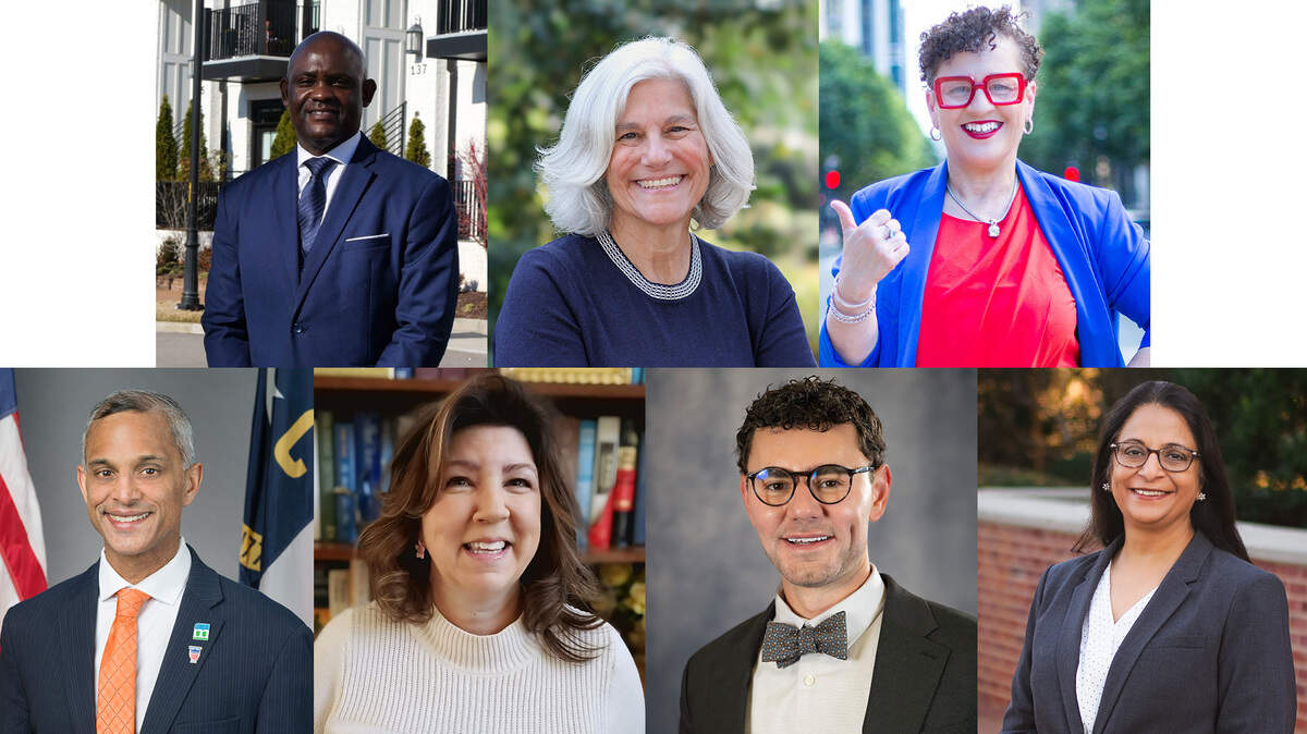 From left to right, top to bottom, Robert Mitchener, Christine Kushner, Kimberly McGhee, Steve Rao, Marguerite Creel, Jonathan Lambert-Melton and Mona Singh