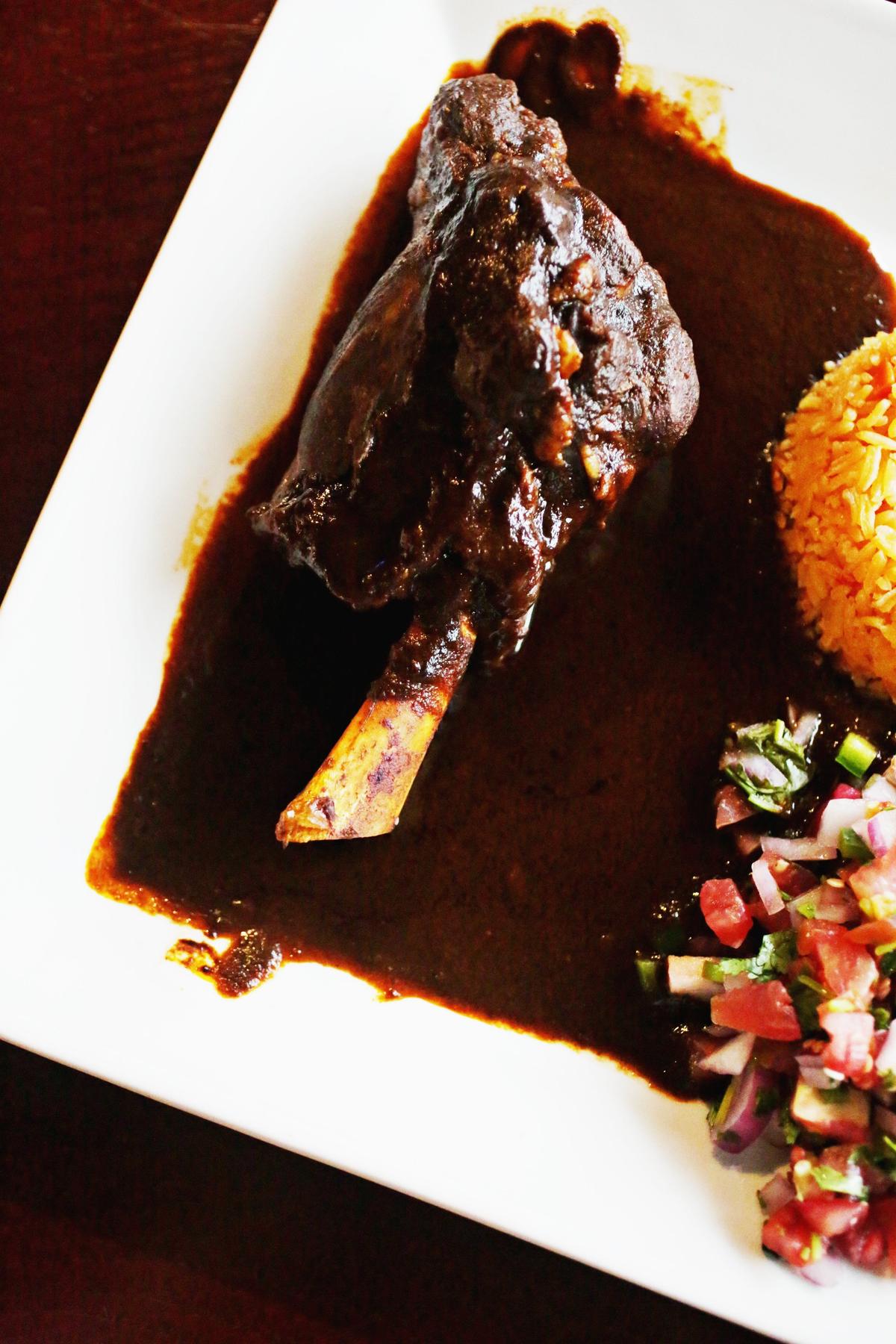 The Mixote de Borrego is a regional specialty at Cocula in Raleigh. The Mexican-style barbecued lamb shank is  falling-off-the-bone tender beneath a sauce redolent of ancho and guajillo chiles.