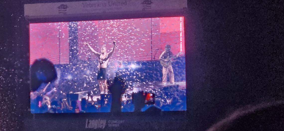 Imagine Dragons front man Dan Reynolds at the Veterans United Home Loans Amphitheater in Virginia Beach on Monday, August 26, 2024.