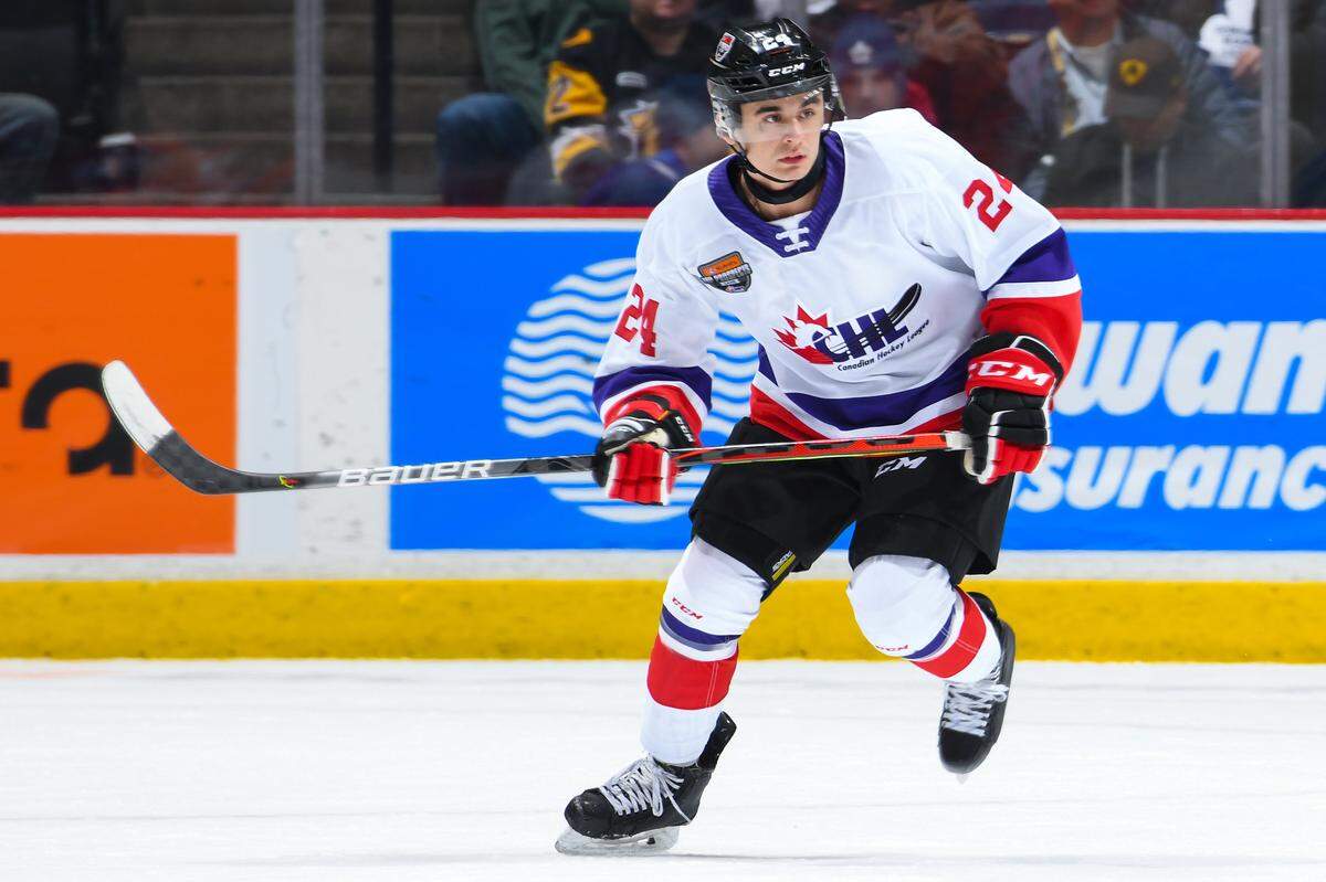 Carolina Hurricanes first-round draft pick Seth Jarvis.