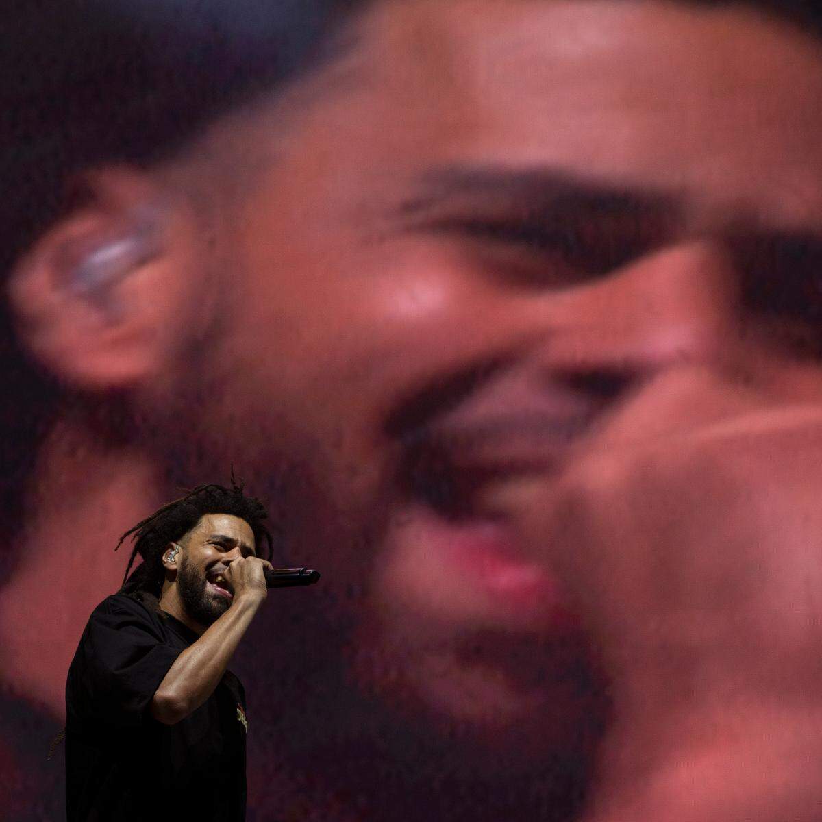 J. Cole headlines the Dreamville Festival in Raleigh, N.C., Sunday, April 2, 2023.