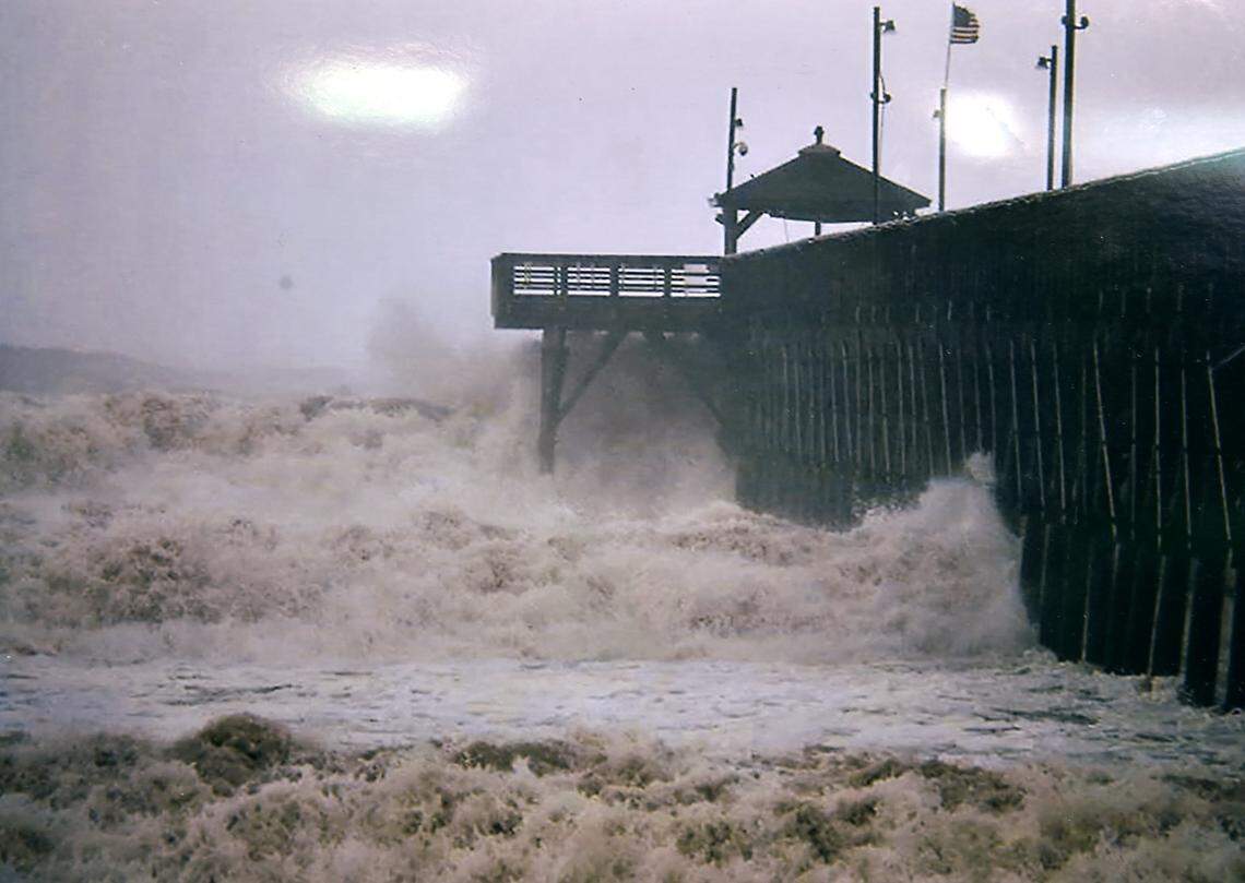 Detail from display at Ocean Crest Pier on Oak Island.