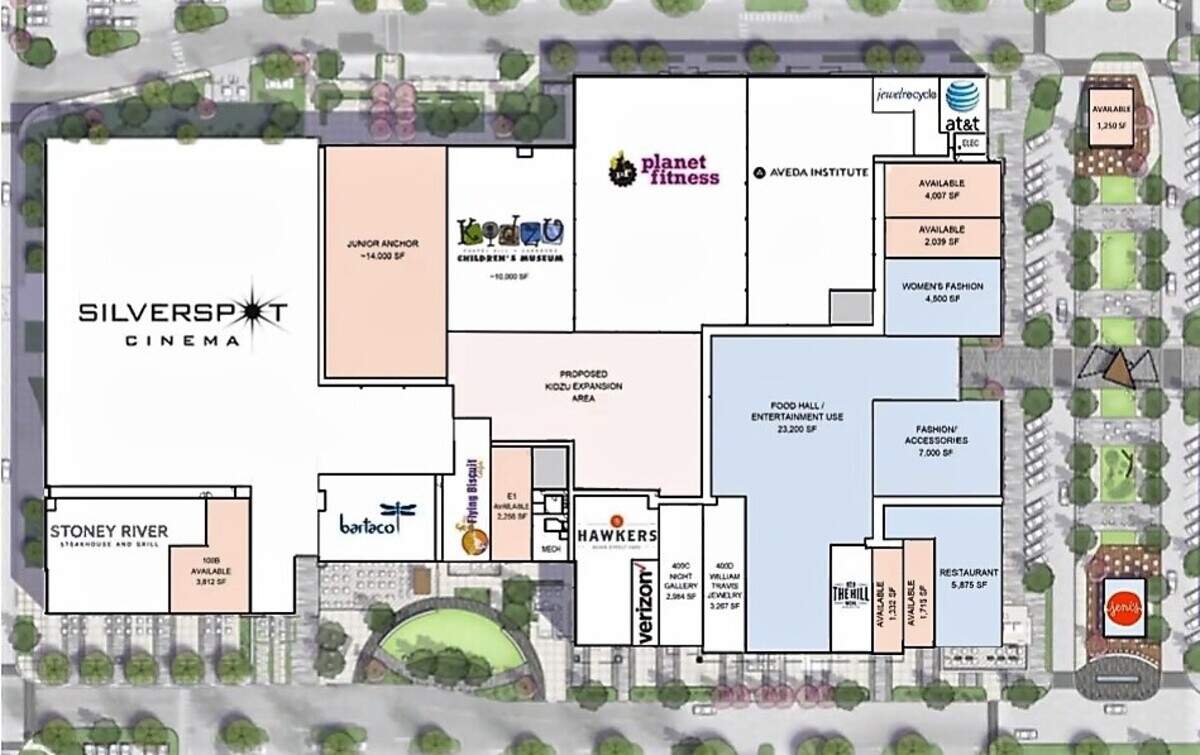 A floor plan submitted by Ram Realty Advisors shows how the existing University Place mall could look once all the changes, including a planned demolition of the former Southern Season store, have been completed.