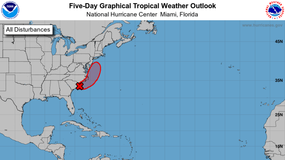 Tropical storm likely to form off North Carolina coast this week. Here’s the forecast