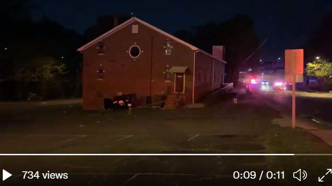 A video from the Winston-Salem Fire Department shows a car crashed into a church building early Easter Sunday, April 17.