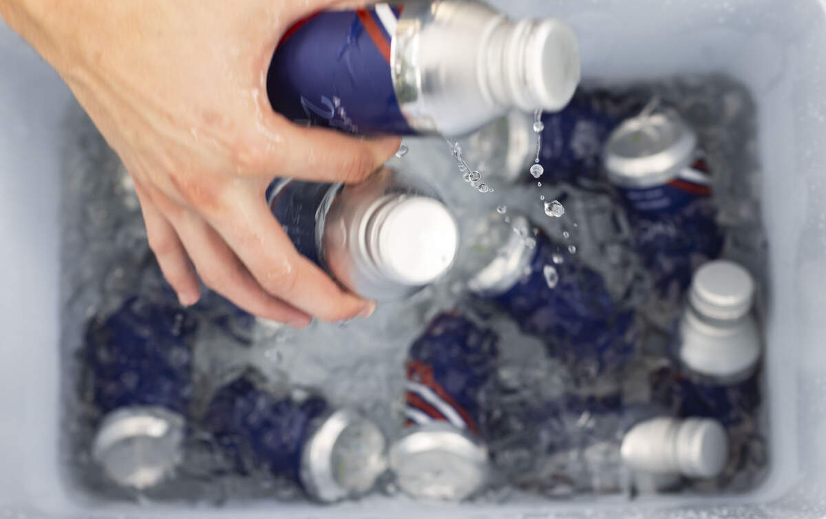 Ice cold water was in abundance during the Freedom Fest gathering, celebrating the country’s Semiquincentennial, at the North Carolina State Capitol, on Saturday, July 4, 2026 in Raleigh, N.C.
