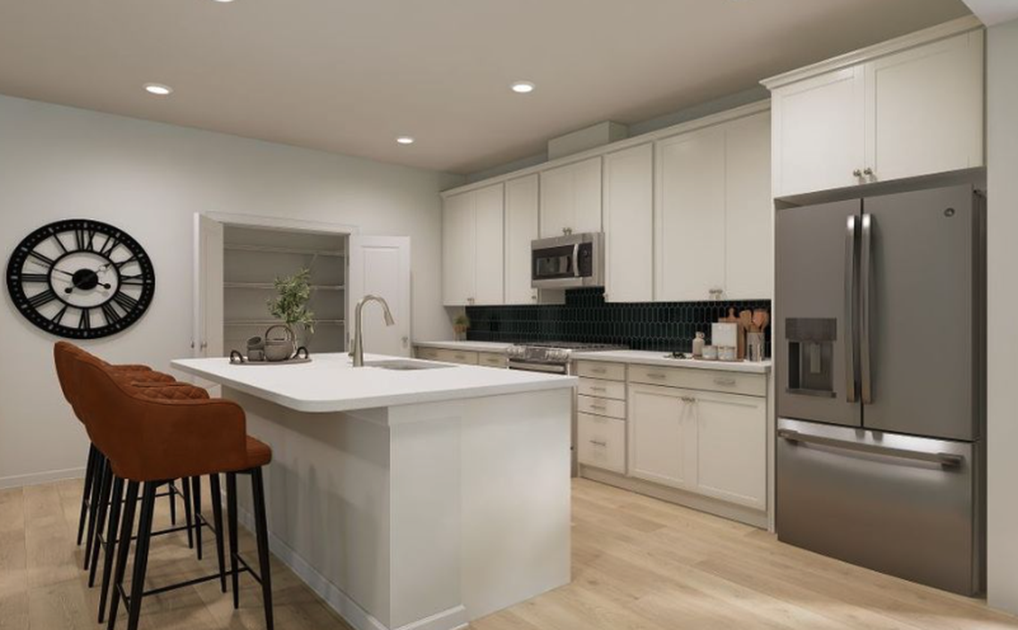 Inside a model home at Silverstone Terraces at 457 Rowe Way in Knightdale.