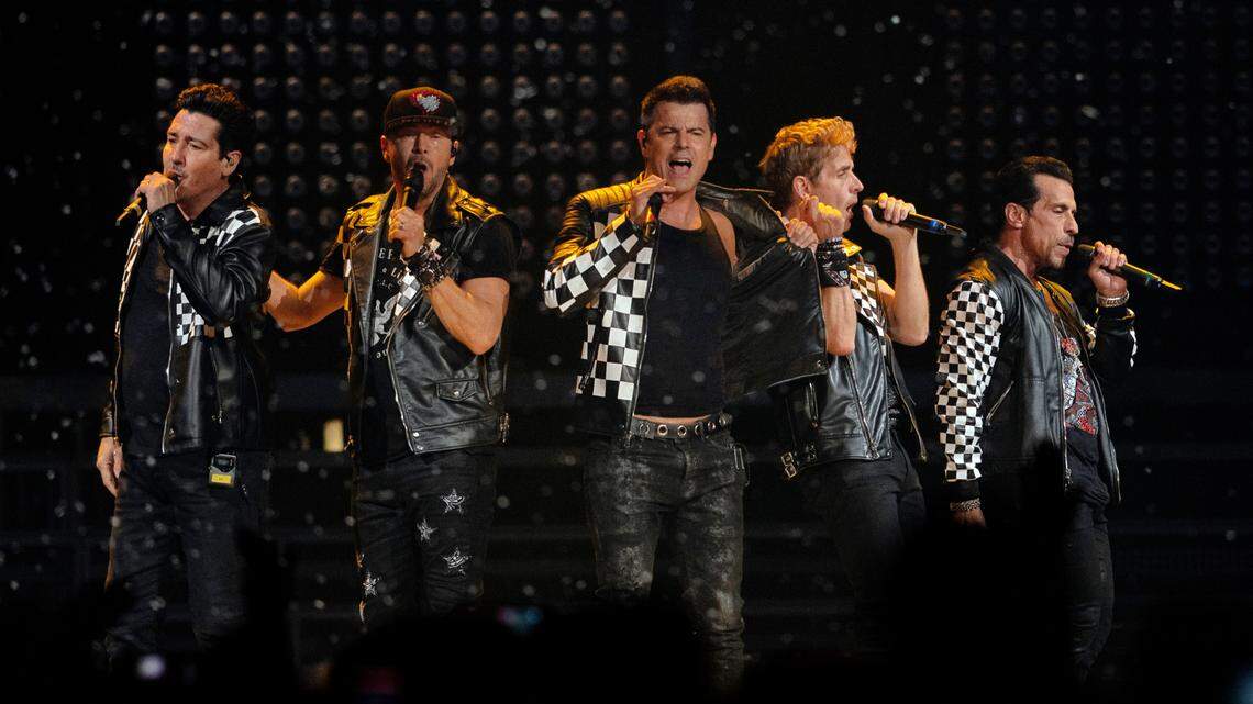 New Kids on the Block in concert on the “Mixtape 2022 Tour” at Raleigh, N.C.’s PNC Arena, Friday night, July 22, 2022.