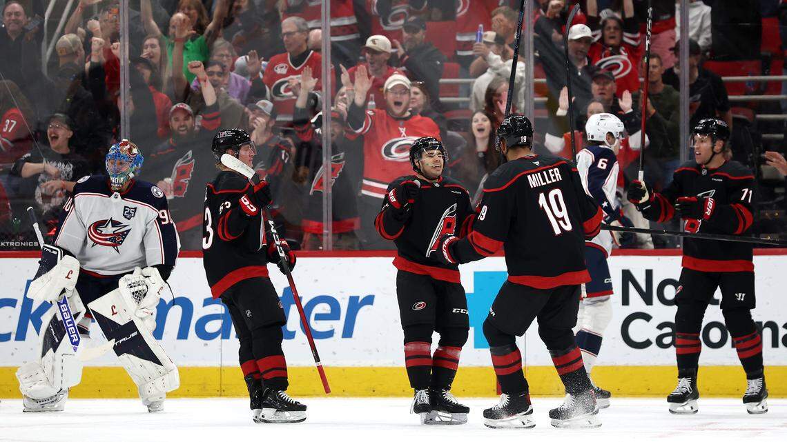 Carolina Hurricanes rookie achieves franchise first in NHL playoff-clinching win