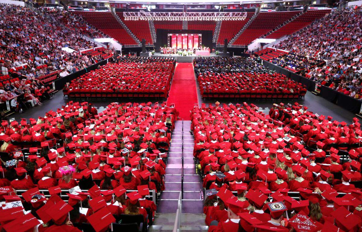 N.C. State University held commencement ceremonies at PNC Arena in Raleigh, N.C., Saturday, May 11, 2019. N.C. State awarded over 6,000 diplomas Saturday.