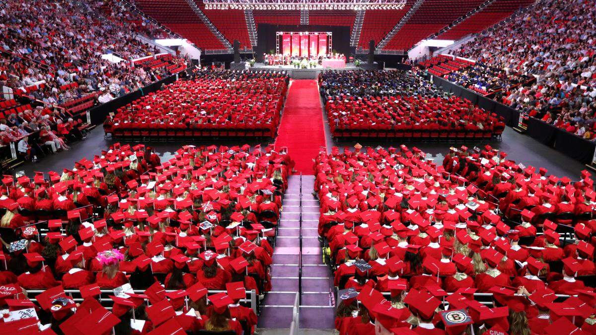 N.C. State University held commencement ceremonies at PNC Arena in Raleigh on May 11, 2019.