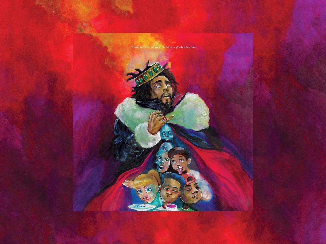 Artwork for J. Cole's new album, "KOD." The Fayetteville rapper's new album "KOD" debuts at the summit of the Billboard 200, his fifth straight album to reach the top of the chart.
