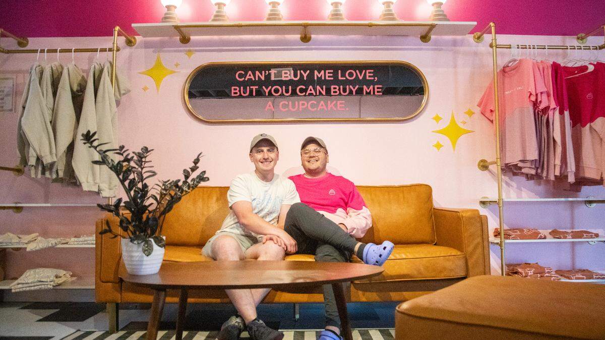 Husband team Alex Mason, left, and Greg Mason opened Treat Yo’ Self bakery four years ago after moving Wilson. Greg Mason has more than 1 million TikTok followers and he and his husband started Wilson Pride.