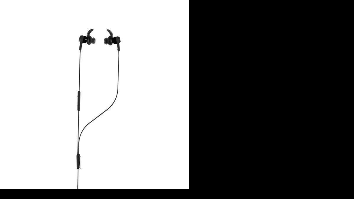The secure-fitting and sweat-proof JBL Reflect in-ear headphones are designed to stay in place.
