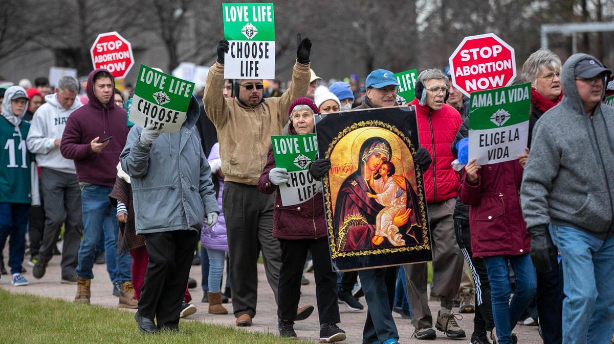 Hundreds of Pro-Life supporters begin their Right to Life march following a rally on January 14, 2023 in Raleigh, N.C. The group marched through the streets around the Capital and General Assembly calling for an end to abortion.