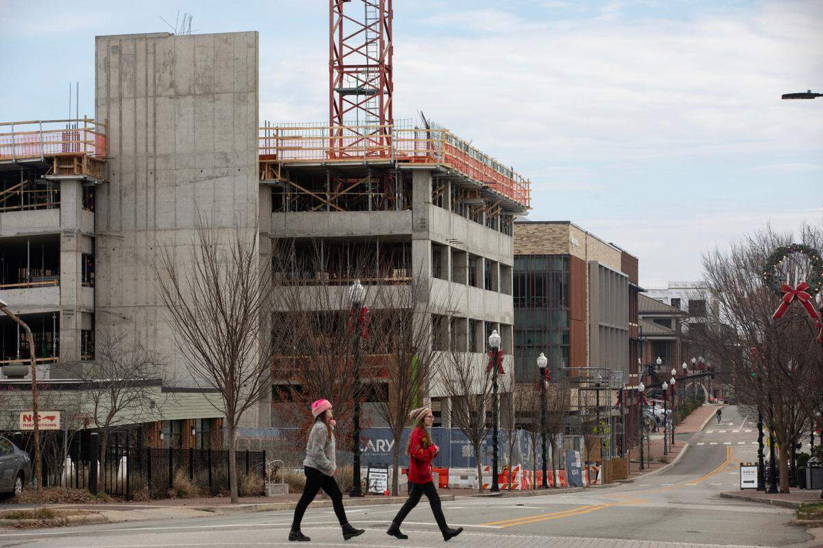 Downtown Cary is building up, as well as out, especially along the Chatham Street corridor in downtown, with several residential projects underway.