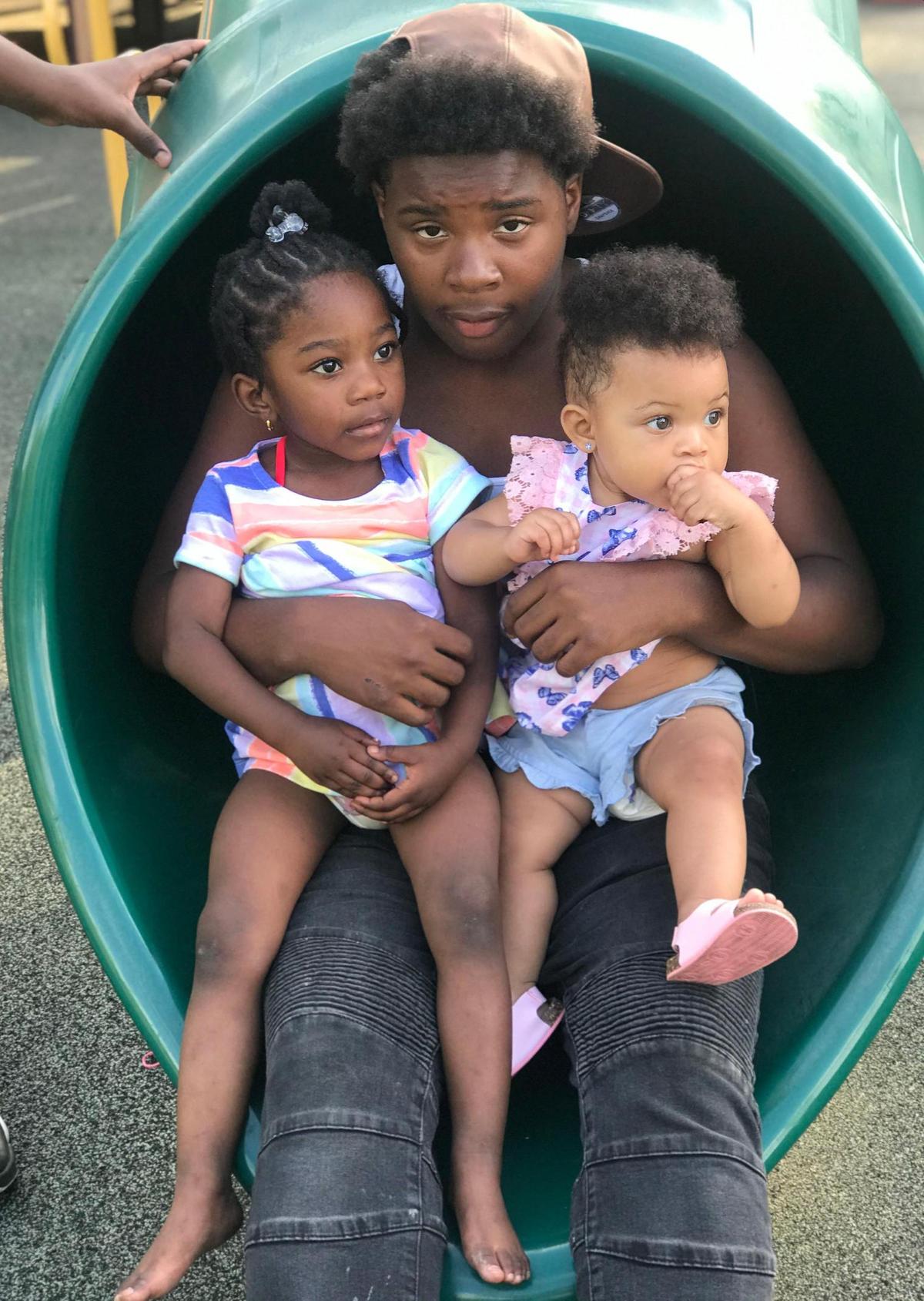 Ian Wells with his cousins.